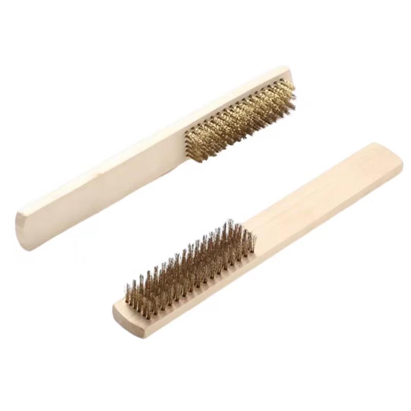 Lede Way Wooden Handle Wire Brush
