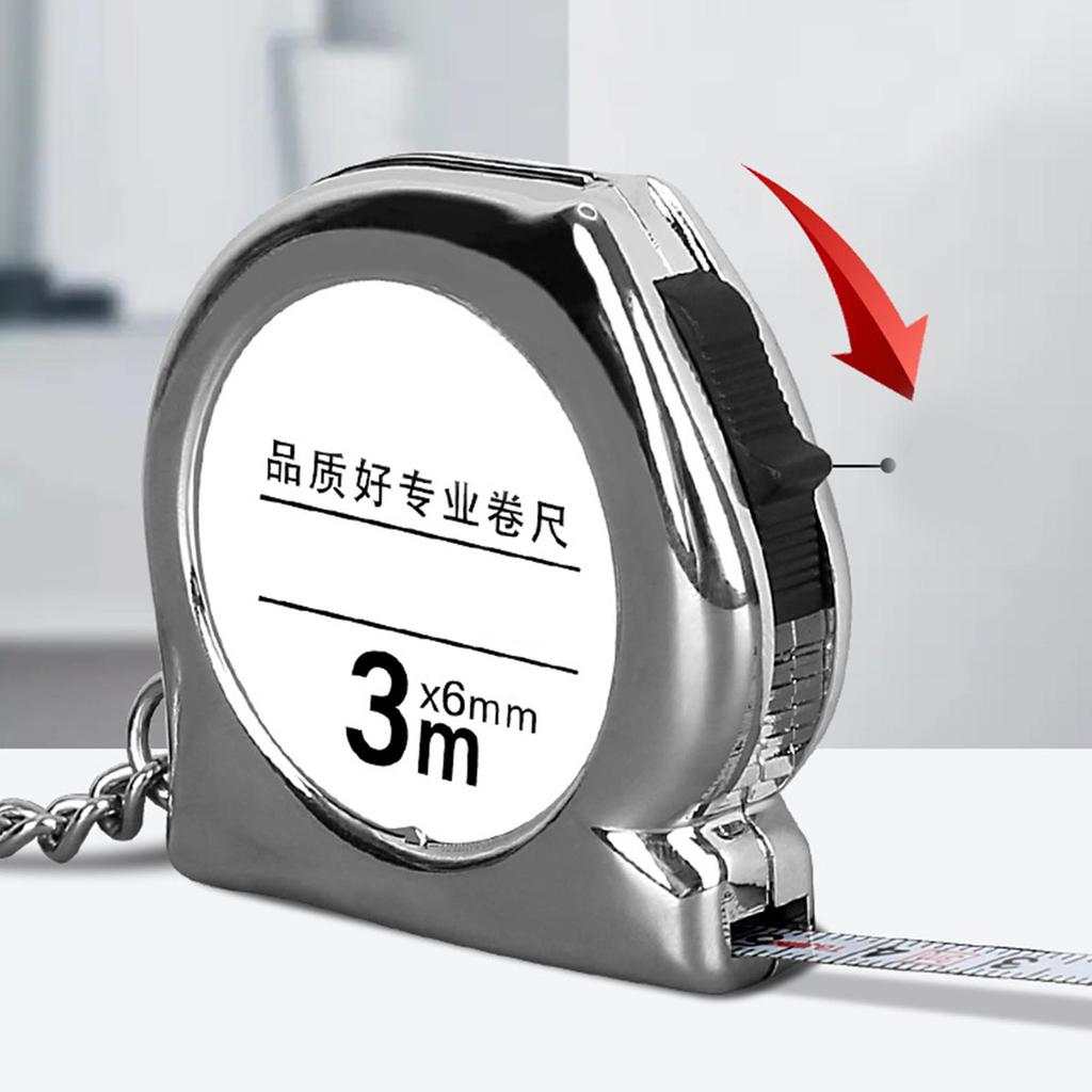 Steel Tape Measure Keychain 3meter Retro Mini Portable Clear Scale Key Chain Measuring Tool