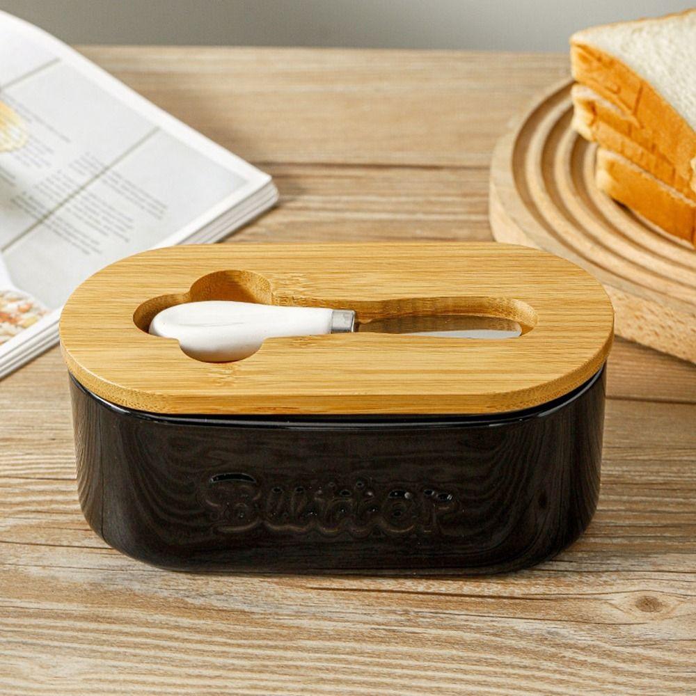 Large Capacity Butter Storage Box Fresh-keeping Porcelain Butter Holder  for Household