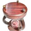 Personalized Sand Timer 10 Min Hourglass (Round Base, Pink) - Handmade Wood Hourglass Sand Timer, Wooden Home Decoration, Christmas Decor