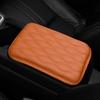 PU Leather Car Armrest Mat Center Console Wave Embroider Car Seat Box Protection Cushion Pillow Cover Protective Car