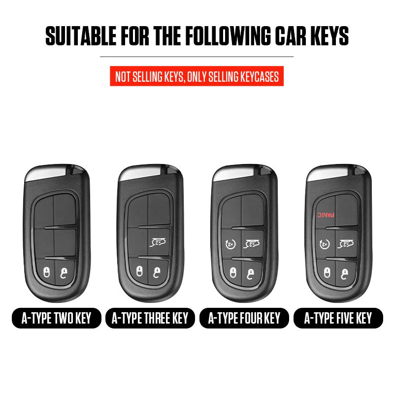 ABS Carbon Autoschlüsselhülle Hülle Fob für Jeep Renegade Compass Grand Cherokee für Chrysler 300C Wrangler Dodge Autozubehör