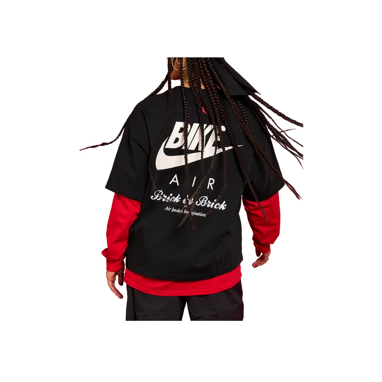 Jordan X Nigel Sylvester Collaboration SS25 Удобная минималистичная модная футболка с коротким рукавом унисекс-топы черного цвета HQ1737-010 2XL