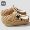 Men's waterproof cotton shoes, winter outer wear soft sole non-slip home indoor plush thermal bag and cotton slippers women