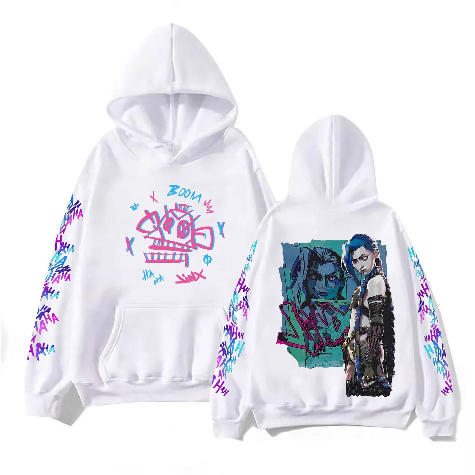 

Женская мода O-образный вырез с длинным рукавом и принтом, толстовка с капюшоном XL