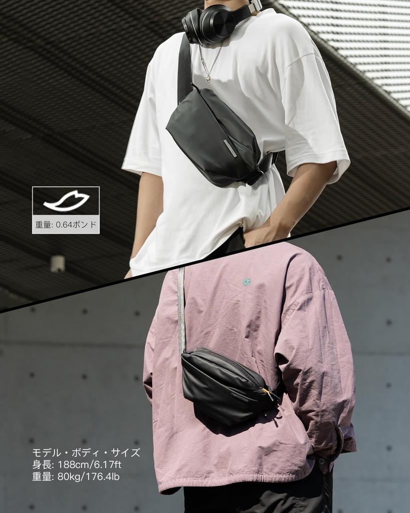 Inateck Sling Bag a small sling bag with an adjustable shoulder crossbody shoulder multifunctional waist pouch for the and black X, strap, bag,