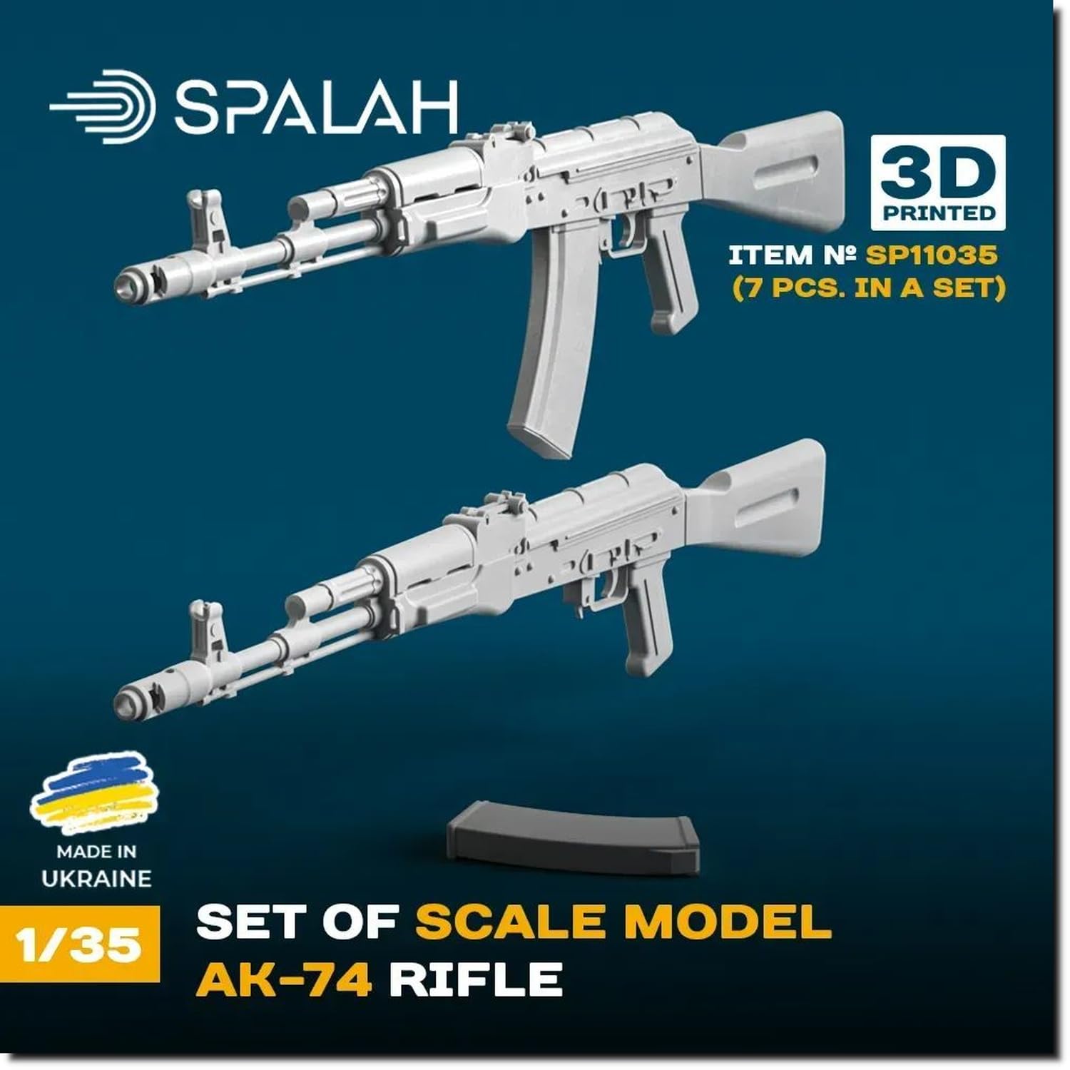 

Винтовка Sparrach с магазином не смоляной набор SPU11035 1/35 АК-74 (5шт) (Журнал в комплекте, 2 шт.) (военный)