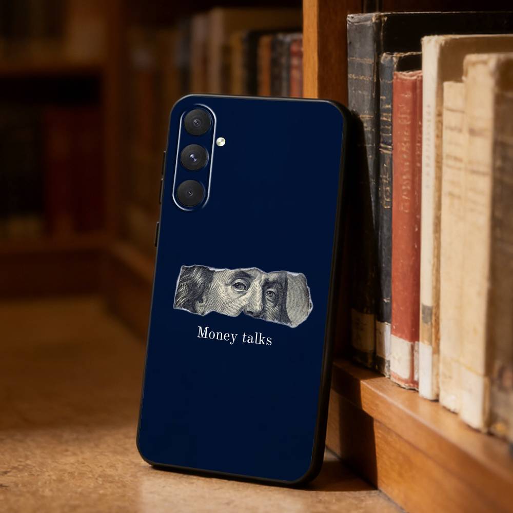 

Money Talks Phone Case For Samsung S26,S25,S24,S23,S22,S21,Ultra,Plus,FE Black Soft Cover Samsung S21 s305G