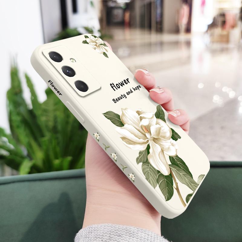 Magnolia Flowers Phone Case For Samsung Galaxy A37 A57 Liquid Silicone Cover Samsung A57