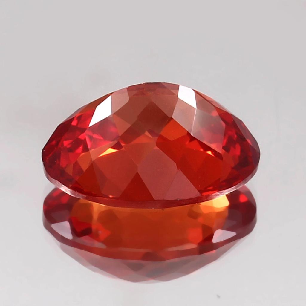 Orange To Red Natural Padparadscha Sapphire Oval 12.5 Ct Certified Gemstone