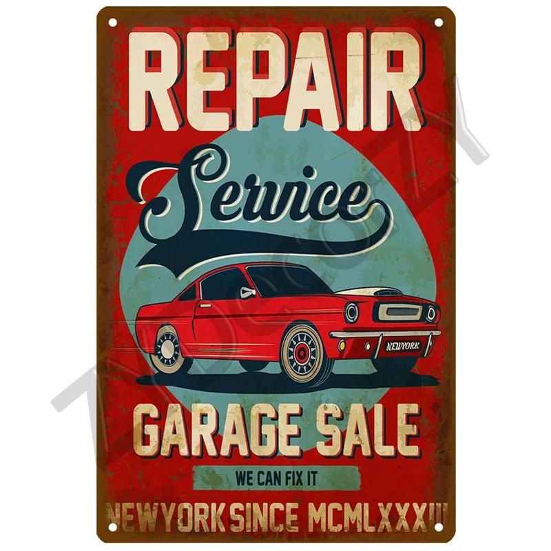 Garage Metal Sign House Plaque Metal Poster Tin Sign Plate Wall Posters Vintage Retro Aesthetic Room Decor Wall Art Decoration