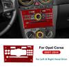 For Opel Corsa 2007 2008 2009 2010 2011 2012 2013 2014 Real Soft Carbon Fiber Sticker Car Central Control CD Button Trim LHD RHD