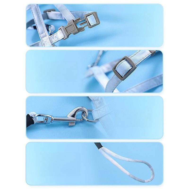 Pet Supplies Harness Belt H-type Anti Loss Traction Rope Adjustable Outdoor Safety Ropes Small and Medium-sized Pet Cat and Dog Chest Strap Set