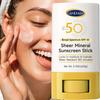 Stick Solare Minerale Spettro Ampio 50 Trasparente - Idrata e Protegge le Aree Fragili, Idrata e Blocca l'Umidità - Leggero e Traspirante