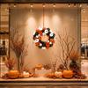 Halloween Pumpkin Wreath Artificial Mini Pumpkins Decorative Wreath for Seasonal Home Wall Door Decoration Indoor Outdoor Use