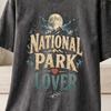 National Park Lover T-Shirt and Kids Tshirt, Vintage Moon Forest Camping Tee, Outdoors Adventure Gift, Aesthetic Hiking Shirt and Kids Tshirt