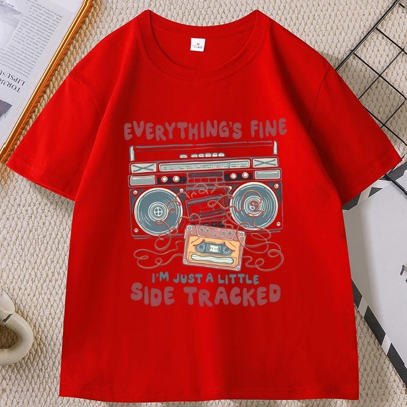 

Vintage Tape Graphic T Shirts Unisex Women Music Lover Tshirt Summer Round Neck Shortsleeved Tshirt Comfortable Male Clothes S