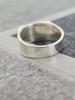 925 Sterling Silver Rectangular Signet Ring, Silver Signet Ring for Men, Stainless Steel Dome Signet Ring, Simple Men's Ring, Gift for Him