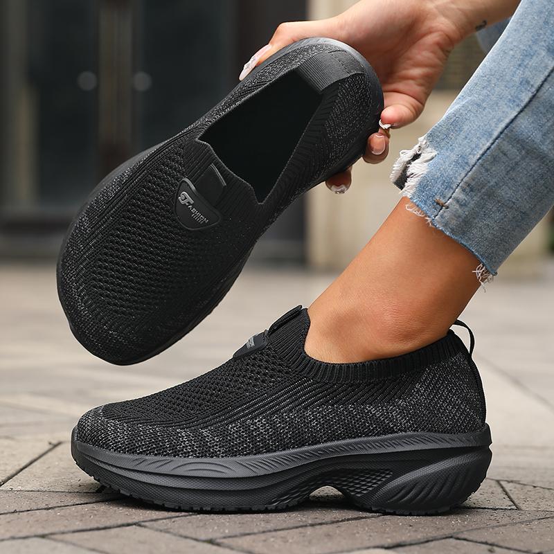 Damen Laufschuhe Plateau Atmungsaktiv Weich Flache Sneaker Outdoor Camping Reisen Weite Leisten Großer Zeh Bequeme Barfußschuhe