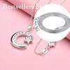 925 sterling silver 16-30 inch exquisite moon star zircon pendant necklace for women's fashionable wedding accessories