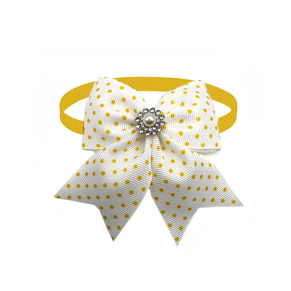 50/100pcs Dog Bow Tie Spring Flowers Style Dog Bowties Neckties Collar Pet Supplies Pet Grooming Accessories for Small Dog Cat