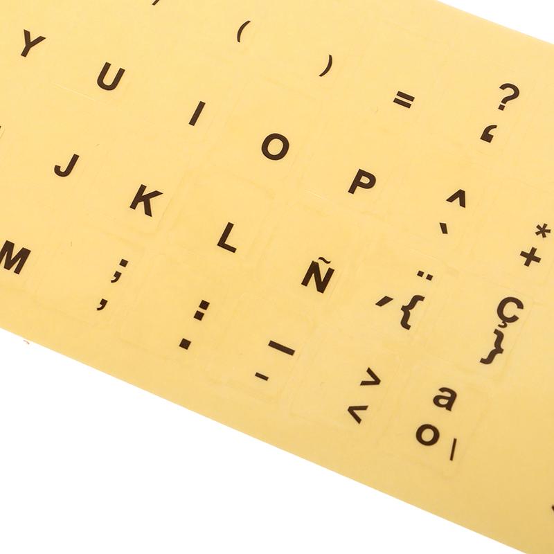 1Sheet Standard Spanish Portuguese Language Transparent Keyboard Stickers