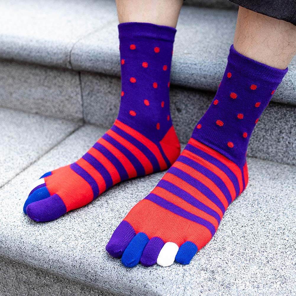 Vraquir Foot for and Business Set Men's Five-Toe Socks, Cotton, Antibacterial, Odor-Resistant, Athlete's Protection, Breathable, Sports, Hiking, Use,