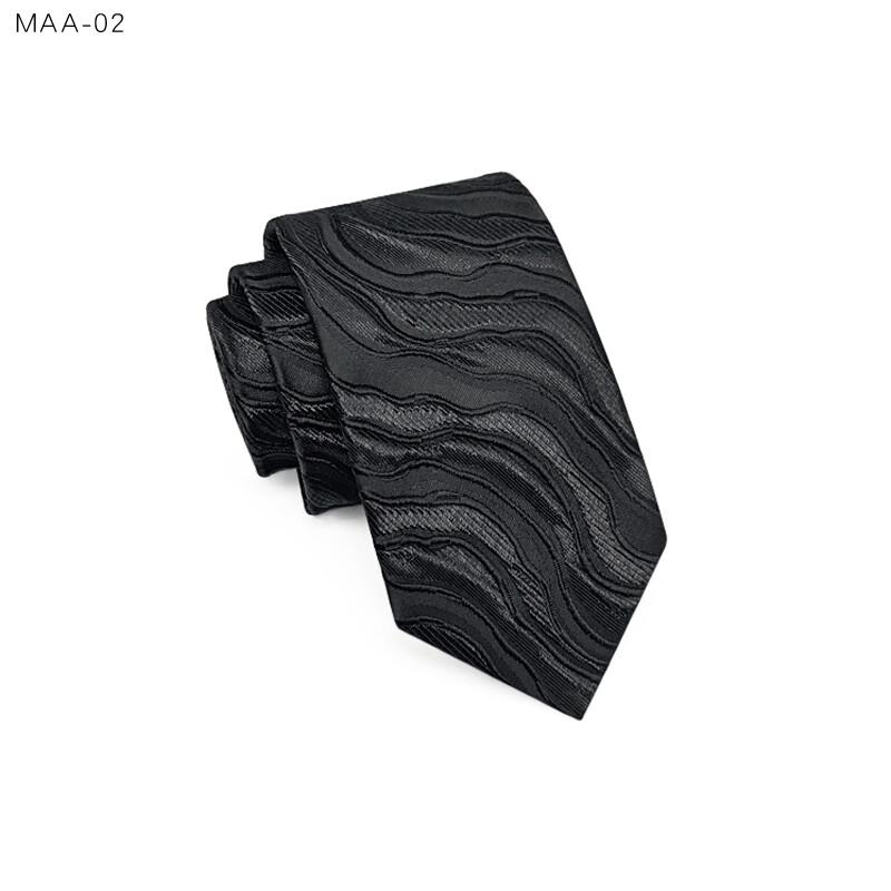 Fashion White 3D Wavy Striped Tie Jacquard Weave Slim 6CM Width Necktie Designer Mens and Women Ties