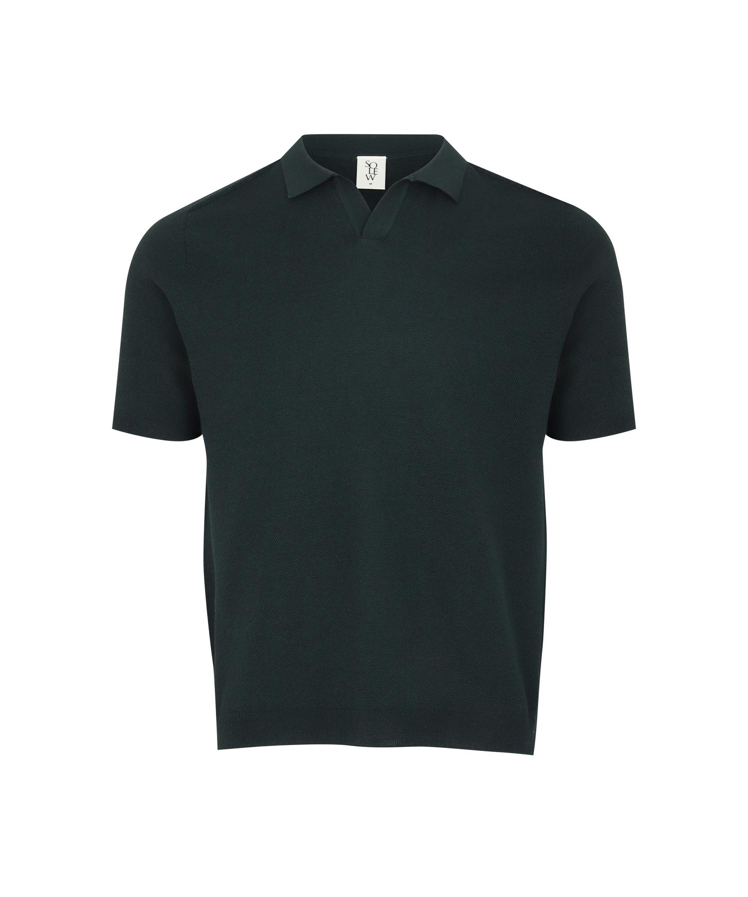 Soru Open Collar Summer Knit_Dark Green M