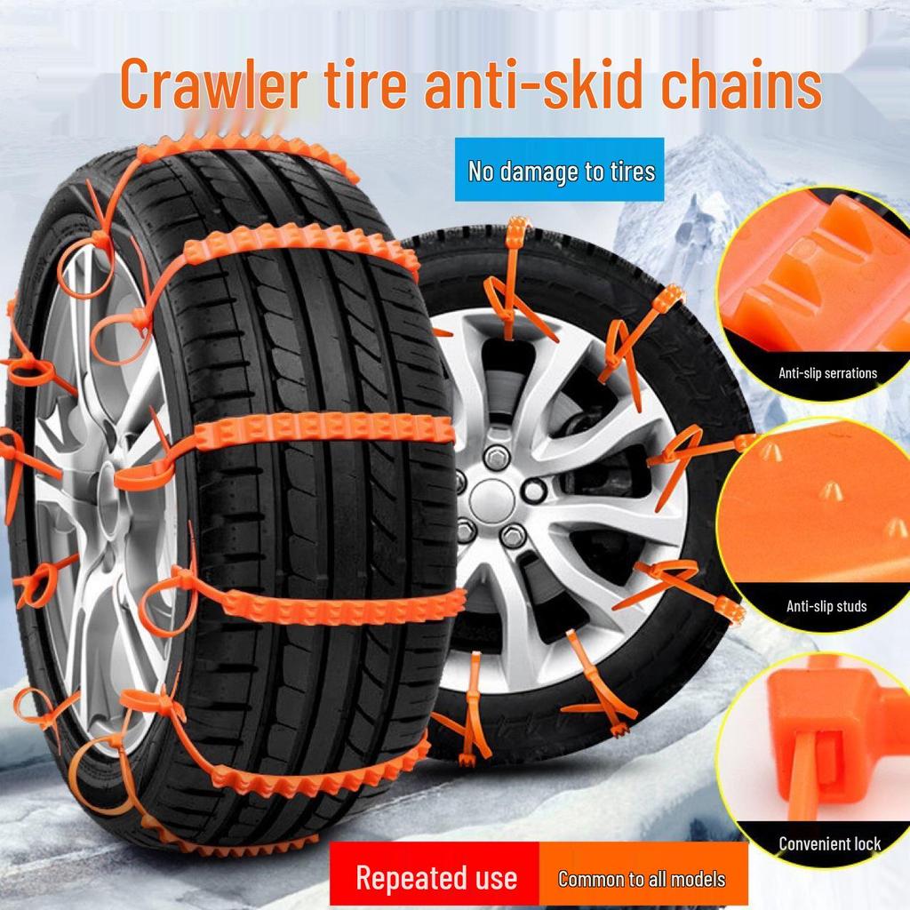 Universal 2024 Car Anti-Skid Chains for Sedans, SUVs, Minivans & Off-Road Vehicles