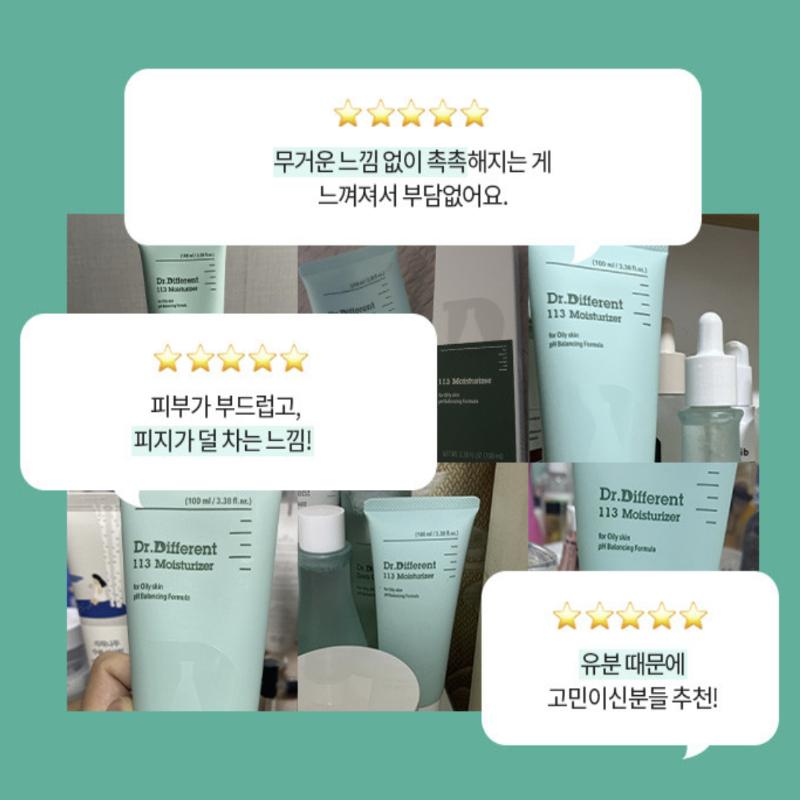 [Dr.Different] 113 Sekolji Moisturizer 100ml Oily Skin Moisturizer Ceramide Cholesterol Fatty Acid Cream