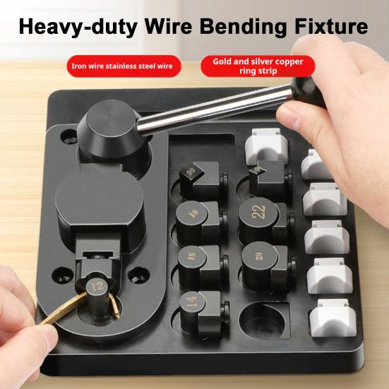 Metalltråd Bøyejigg Sett med Justerbare Matriser Enkel å Bruke Flerbruks Ringbøyer
