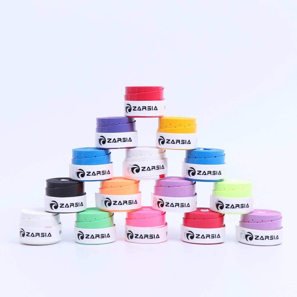 

ZARSIA Ламинированная Нескользящая Обмотка для Бадминтонных Ракеток и Удилищ - Впитывающая Пот, Перфорированная, Самоклеящаяся, Доступна в 11 Цветах