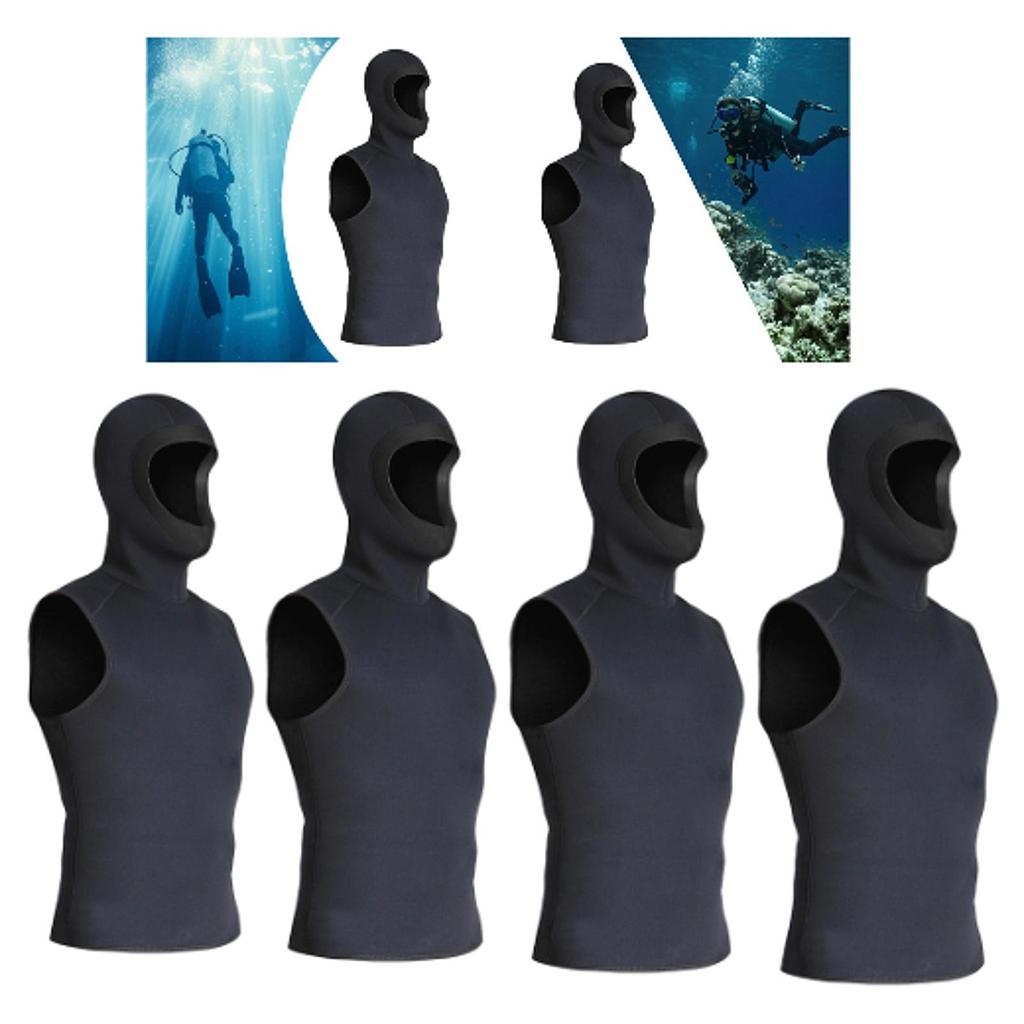 3mm Neoprene Wetsuit Hooded Vest Wet Suit Vest for Snorkeling Water Sports