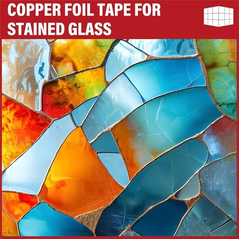 AEE4-Copper Tape, Copper Foil Tape, Copper Tape Conductive Adhesive, Copper Foil Tape For Stained Glass Guitar