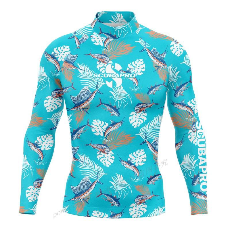 Mens Long Sleeve Rash Guard Quick Dry Compression Surfing Shirt Adult Swim Team Training Top