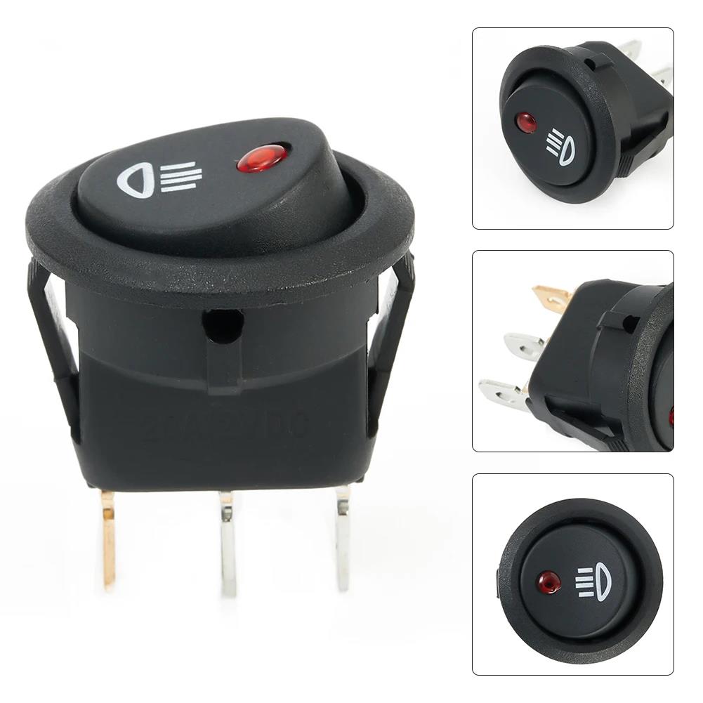 1 Pc On Off Rocker Switch Red Led Fog Light Lamp Symbol Car Van Truck 23mm DC 12V 20A ABS Plastic Fit For Car Van Truck Battery Switches5