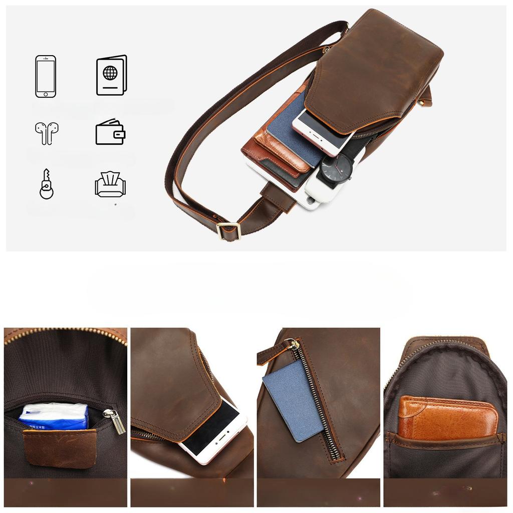 Retro Mode Umhängetasche - Multifunktionale Single-Shoulder Crossbody-Tasche für den Außenbereich und Portabilität