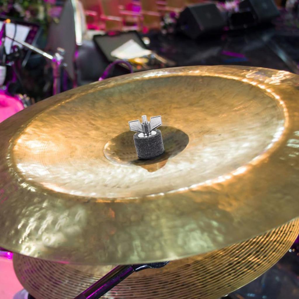 JOINPAYA Cymbal Stacker Long Attachment for Drum Set Percussion, Alloy, Expansion/Additional Stand, Felt, Gray, 14cm, 1pc