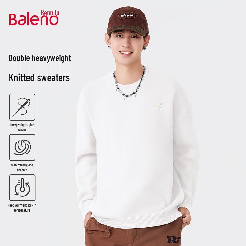 Baleno Men's Casual Crew Neck Knitted Sweater