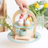 Tea Garden Party Cartoon Wooden Pastry Play Kitchen Toy For Children Gift