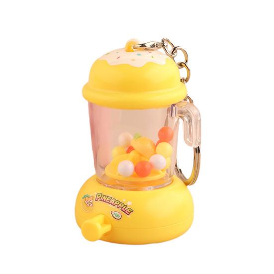 

Yousheng Kids Manual Juice Press Gashapon Keychain Simulation Extractor Toy with Spinning Balls Mini Backpack Charm for Boys Girls жёлтый