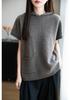 Early Autumn Women's Hooded Vest: 100% Pure Wool, Seven-Stitch, Short Sleeve, Pocket Design, Layering Sweater