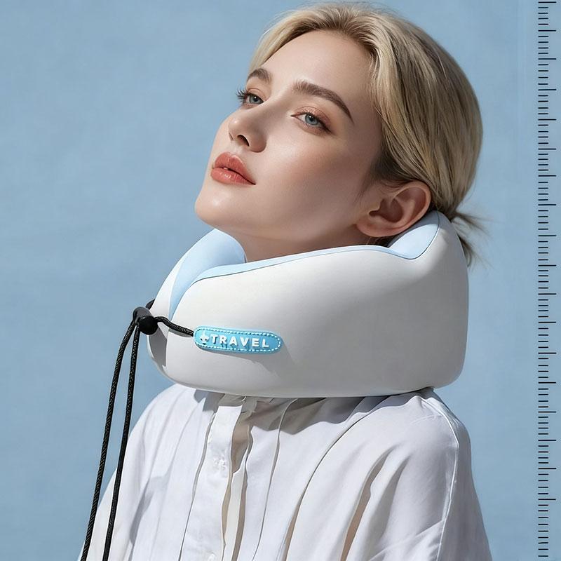 Portable Memory Foam Business Soft Trip U Shaped Neck Massage Pillow Airplane Travel High-speed Rail Pillow Cervical Healthcare