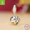 Yinziyun Sterling Silver Snowflake Bell Pendant Necklace