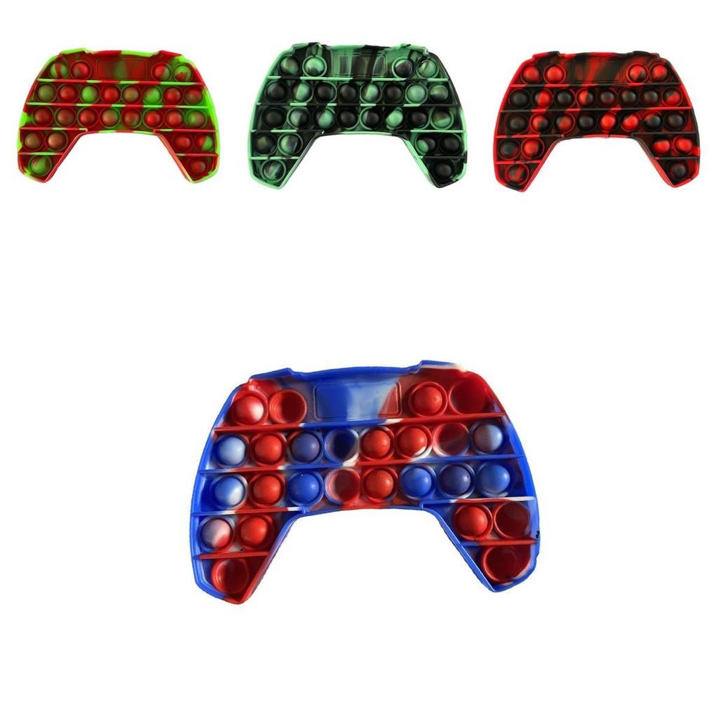 Vibrant Tie-dye Game Controller Push Bubble Sensory Fidget Toy For Stress Relief