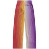 Ice Silk Pleated Tie Dye Summer Thin Gradient Color Wide Leg Pants Sun Protection Cool Beach Walking Pants