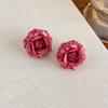 Sweet Artificial Rose Earrings Resin Retro Preserved Flower Earrings Unique Delicate Craftsmanship Romantic Ear Hooks