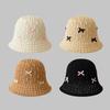 Stylish Foldable Uv Protection Straw Bucket Hat With Mini Bow Handmade Beach Sun Hat For Women Vacation Outdoor Activities