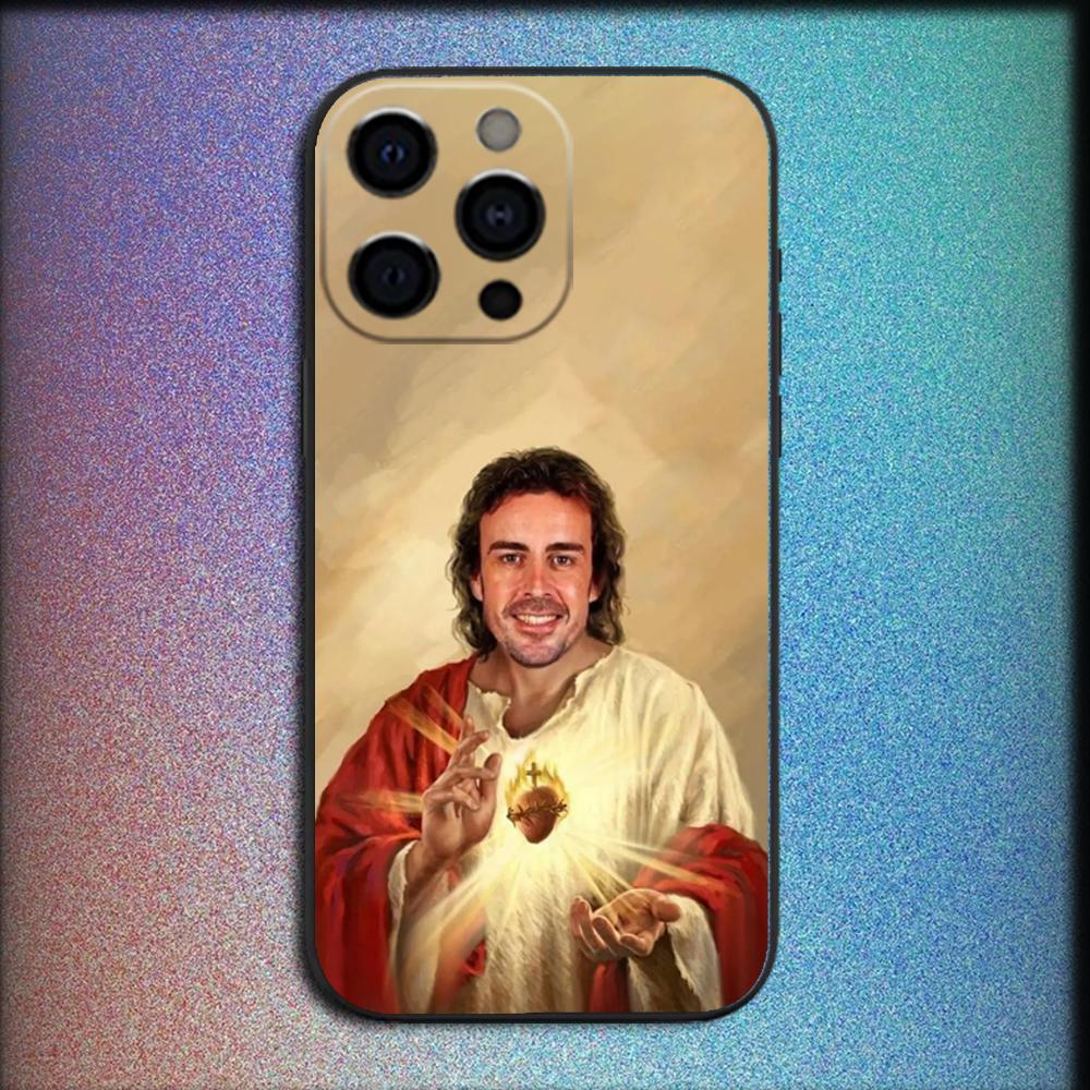 14 Driver F-Fernando Alonso Phone Case For iPhone 16,15,14,13,12,11,Pro,X,XS,Max,XR,Plus,Mini Soft Black Cover